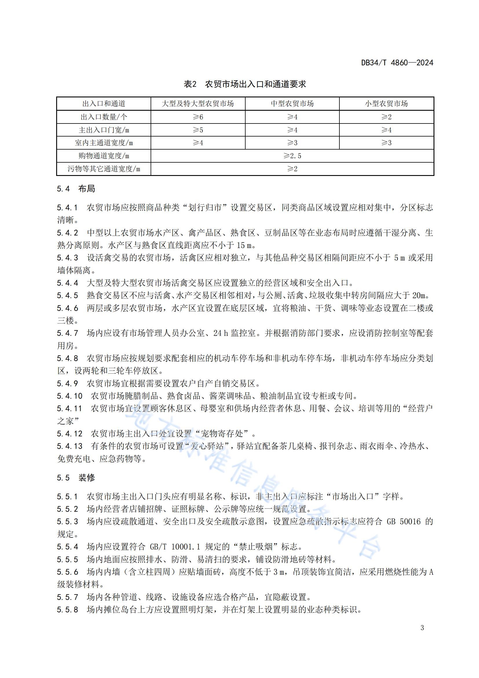 农贸市场建设规范（安徽地方标准）